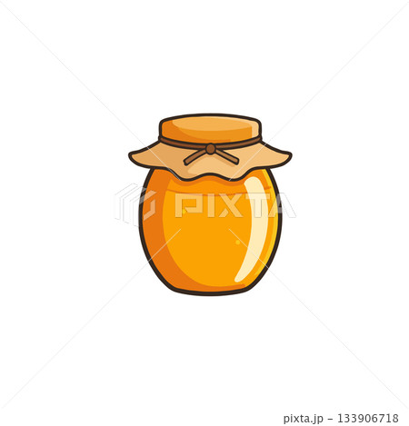 Illustrative honey pot design showcasing a delectable sweet nectar in a simple and charming drawing Illustrative honey pot design showcasing a delectable sweet nectar in a simple and charming drawing 133906718