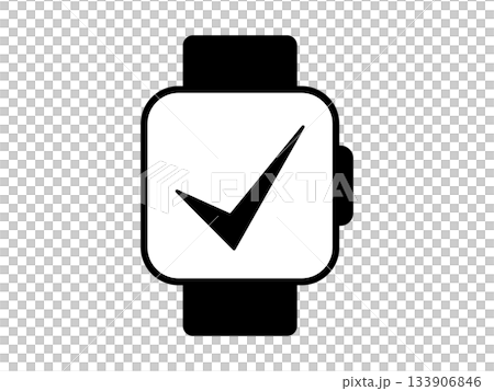 スマートウォッチのアイコン　モノトーン 133906846