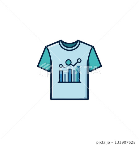 Stylish financial data t-shirt apparel showcasing rising graphs and progress, a modern design for Stylish financial data t-shirt apparel showcasing rising graphs and progress, a modern design for 133907628