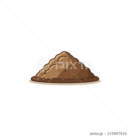 Elevated soil accumulation presents a depiction of natural ground composition and earthen design Elevated soil accumulation presents a depiction of natural ground composition and earthen design 133907910