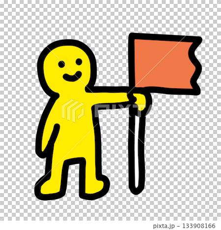 People holding flags / Flags rising | Hand-drawn illustration icons People holding flags / Flags rising | Hand-drawn illustration icons 133908166