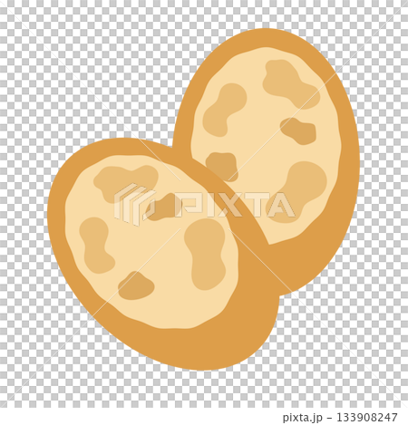 スライスされたフランスパン バケット イラスト スライスされたフランスパン バケット イラスト 133908247