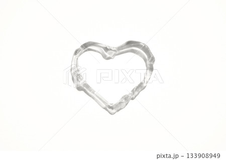 Heart shaped water gel on white isolated background color of 2026 year cloud white Heart shaped water gel on white isolated background color of 2026 year cloud white 133908949