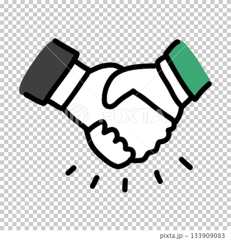 合作、握手、協作 | 手繪插圖圖標 133909083