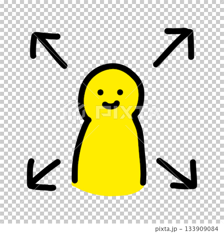 可能性・影響力・巻き込み力｜手描きのイラストアイコン 133909084