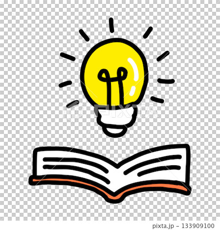 本を読んで得る知識｜手描きのイラストアイコン 133909100