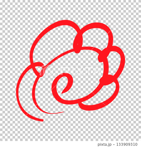 手書きの花丸アイコン 手書きの花丸アイコン 133909310