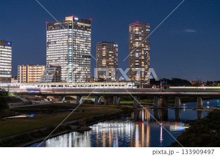 《東京都》二子玉川・都市夜景 133909497