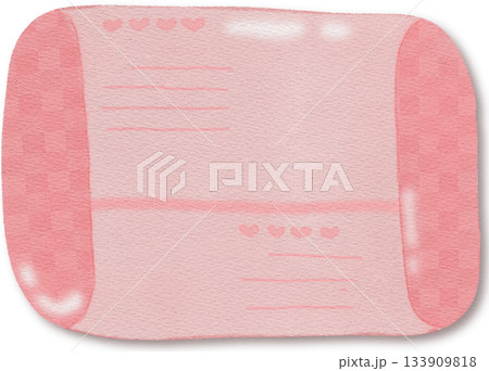 Heart Decorated with White Lace Border and Bow Illustration for Valentine's Day The Day of Love 133909818