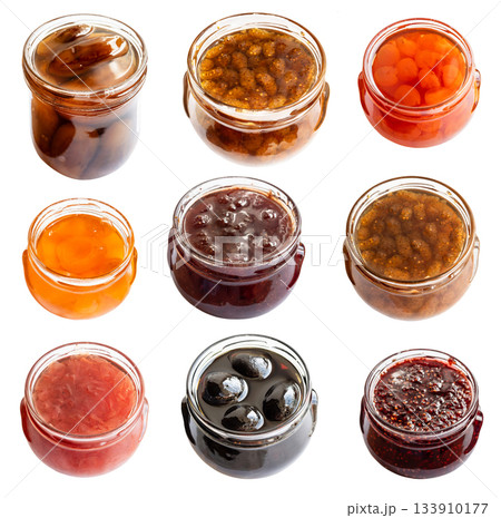 various local armenian jams in glass jars cutout various local armenian jams in glass jars cutout 133910177