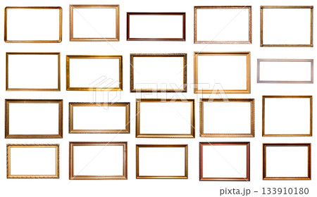 various narrow horizontal pictute frames cutout 133910180