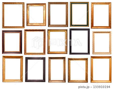 various vertical vintage pictute frames cutout 133910194