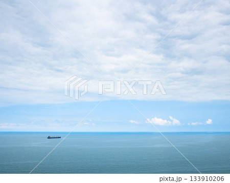 blue cloudy sky over Black Sea from Batumi Garden 133910206