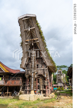 Traditional Tongkonan Toraja house, Sulawesi, Indonesia 133910783