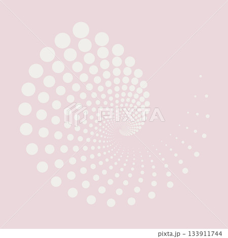 Circle dots background in Cloud Dancer colour. Geometric minimal art wallpaper. Optical illusion backdrop. Trendy design element for frame, logo, tattoo, web page, print, poster, abstract background. Circle dots background in Cloud Dancer colour. Geometric minimal art wallpaper. Optical illusion backdrop. Trendy design element for frame, logo, tattoo, web page, print, poster, abstract background. 133911744