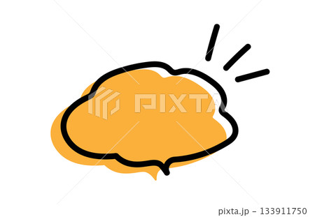 手書き風のシンプルで可愛い吹き出し 133911750