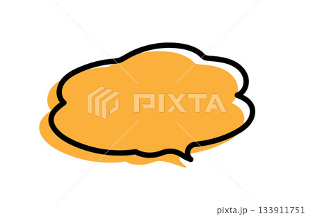 手書き風のシンプルで可愛い吹き出し 133911751
