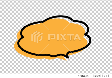 手書き風のシンプルで可愛い吹き出し 133911751