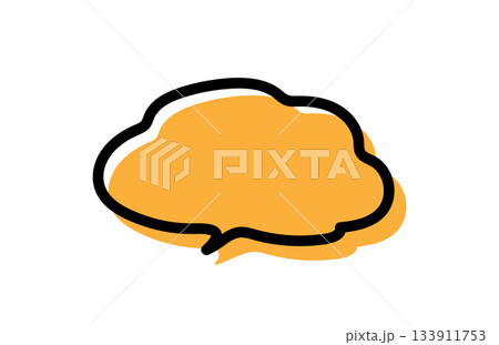 手書き風のシンプルで可愛い吹き出し 133911753