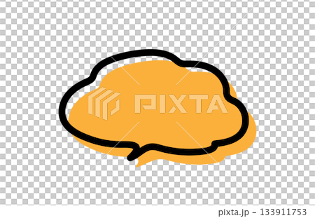 手書き風のシンプルで可愛い吹き出し 133911753
