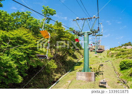 御在所岳 山上公園 観光リフト沿いの風景《三重県 菰野町》 御在所岳 山上公園 観光リフト沿いの風景《三重県 菰野町》 133911875