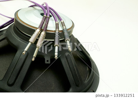 Four cables with jacks and loudspeaker for music column 133912251