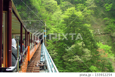 富山県 黒部市 黒部峡谷鉄道トロッコ電車 鉄橋 富山県 黒部市 黒部峡谷鉄道トロッコ電車 鉄橋 133912254