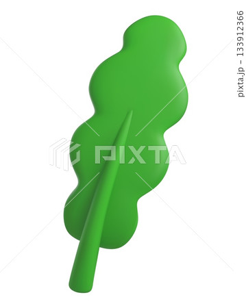 Green grass 3D cartoon plastic style vector icon, field leaf, garden foliage, herb, summer nature volume floral design Green grass 3D cartoon plastic style vector icon, field leaf, garden foliage, herb, summer nature volume floral design 133912366