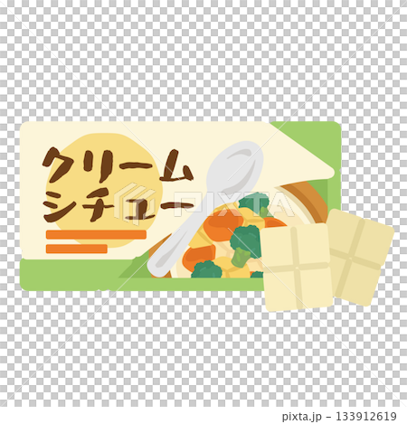 奶油燉菜盒和麵糊插圖 奶油燉菜盒和麵糊插圖 133912619