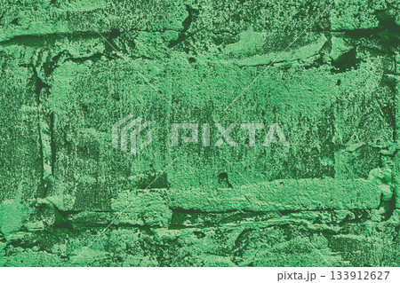 Green stones brick wall for decoration backdrop 133912627