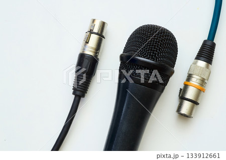 Vocal microphone and two cables with connectors XLR canon Vocal microphone and two cables with connectors XLR canon 133912661