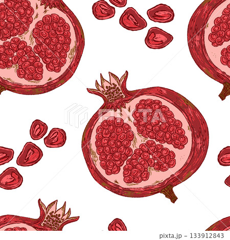 seamless pattern with strawberry 133912843