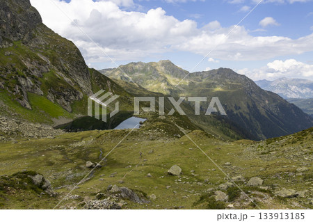 Unterer Alpsee near Grasjochbahn in Montafon, Vorarlberg, Austria 133913185