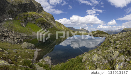Unterer Alpsee near Grasjochbahn in Montafon, Vorarlberg, Austria Unterer Alpsee near Grasjochbahn in Montafon, Vorarlberg, Austria 133913187
