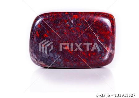 Macro mineral stone jasper hematite on white background 133913527