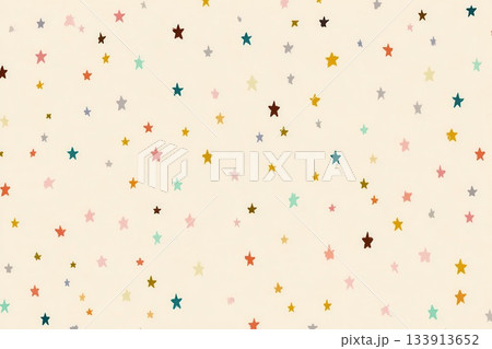 Colorful Star Pattern on Cream Background for Design Colorful Star Pattern on Cream Background for Design 133913652
