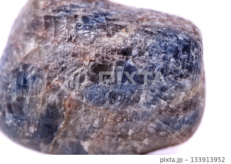 Macro mineral stone sapphire on white background Macro mineral stone sapphire on white background 133913952