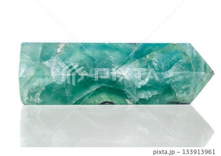 Macro mineral stone Fluorite crystal on a black background Macro mineral stone Fluorite crystal on a black background 133913961