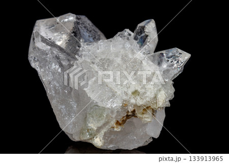 Macro mineral stone rhinestone on a black background Macro mineral stone rhinestone on a black background 133913965