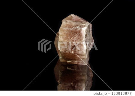 Macro mineral stone Aragonite on a black background 133913977