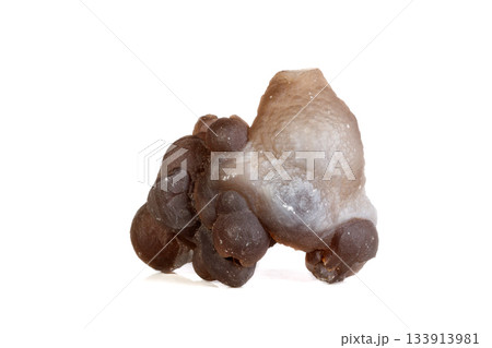 Macro mineral stone Chalcedony, Chalcedony screed on a white background Macro mineral stone Chalcedony, Chalcedony screed on a white background 133913981