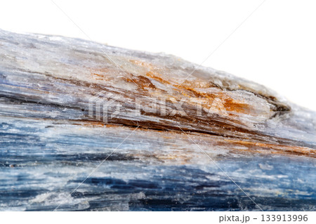 Macro mineral stone Kyanite a white background 133913996
