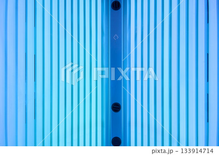 Modern therapeutic tanning setup, Elegant spa environment with ultraviolet illumination, Sophisticated cosmetic treatment station with illuminated UV lamps and sleek equipment 133914714