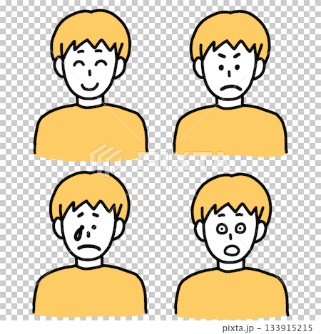 Male facial expression 133915215