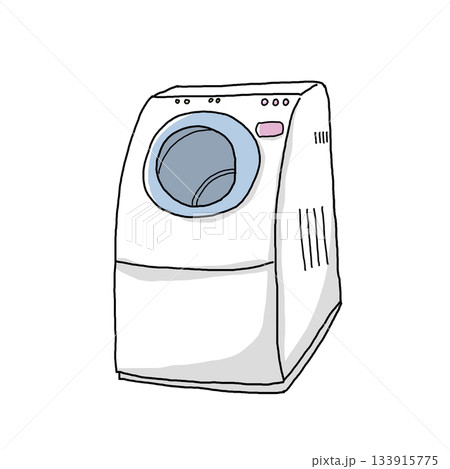 ドラム型洗濯機のイラスト ドラム型洗濯機のイラスト 133915775