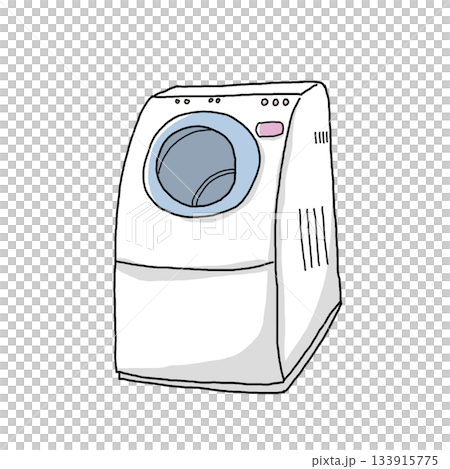 ドラム型洗濯機のイラスト ドラム型洗濯機のイラスト 133915775