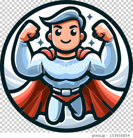 Illustration of a muscular hero Illustration of a muscular hero 133916854