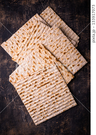 Traditional Jewish bread matzo for Passover Traditional Jewish bread matzo for Passover 133917073