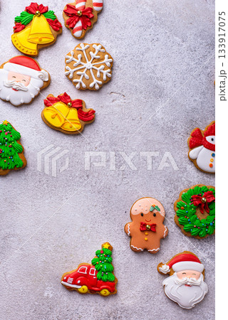 Homemade Christmas gingerbread cookies with Icing Homemade Christmas gingerbread cookies with Icing 133917075