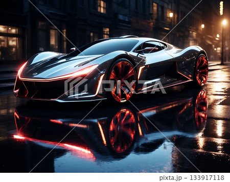 未来の車　AI生成素材 133917118